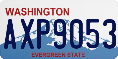 WA license plate AXP9053