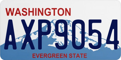 WA license plate AXP9054