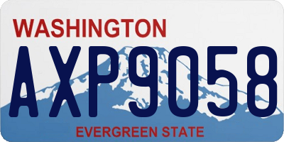 WA license plate AXP9058