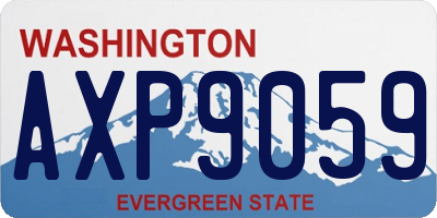 WA license plate AXP9059