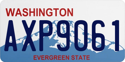 WA license plate AXP9061