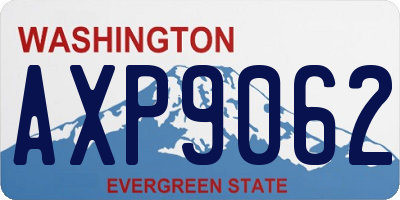 WA license plate AXP9062