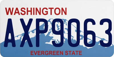 WA license plate AXP9063