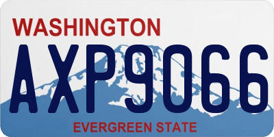 WA license plate AXP9066
