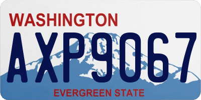 WA license plate AXP9067