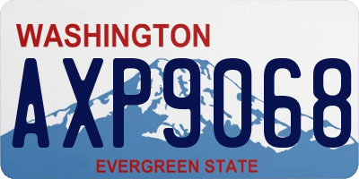 WA license plate AXP9068