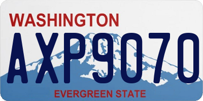 WA license plate AXP9070