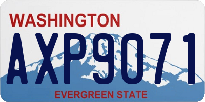WA license plate AXP9071