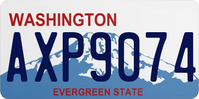 WA license plate AXP9074
