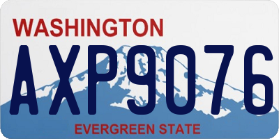 WA license plate AXP9076