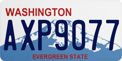 WA license plate AXP9077