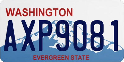 WA license plate AXP9081