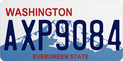 WA license plate AXP9084