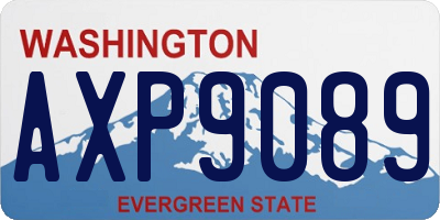 WA license plate AXP9089