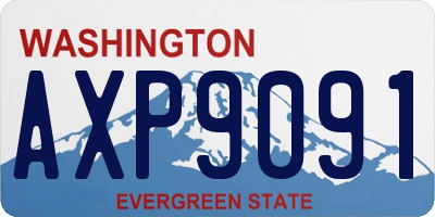 WA license plate AXP9091