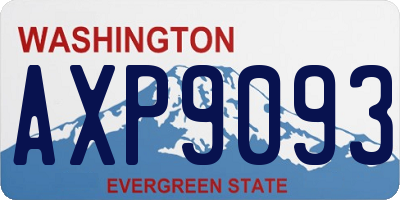 WA license plate AXP9093