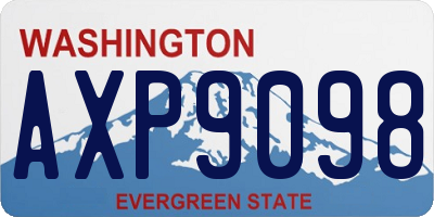 WA license plate AXP9098