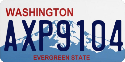 WA license plate AXP9104