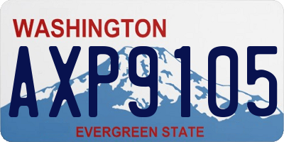 WA license plate AXP9105