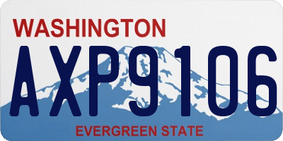 WA license plate AXP9106