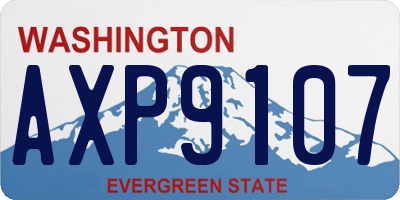 WA license plate AXP9107