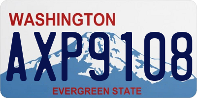 WA license plate AXP9108
