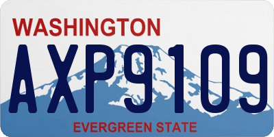 WA license plate AXP9109