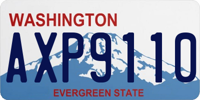 WA license plate AXP9110