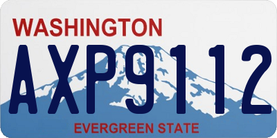 WA license plate AXP9112