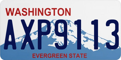 WA license plate AXP9113