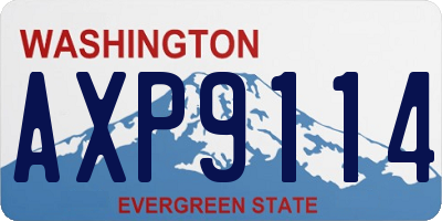 WA license plate AXP9114