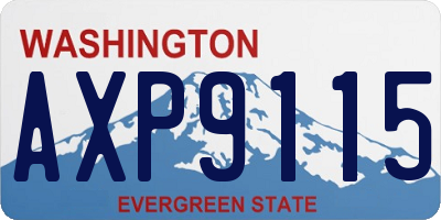 WA license plate AXP9115