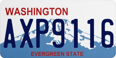 WA license plate AXP9116