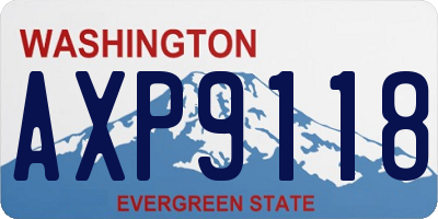 WA license plate AXP9118