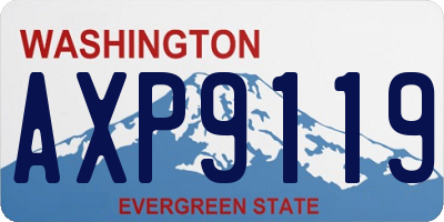WA license plate AXP9119