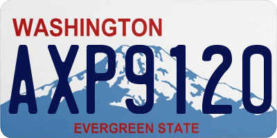 WA license plate AXP9120