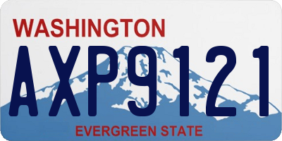 WA license plate AXP9121