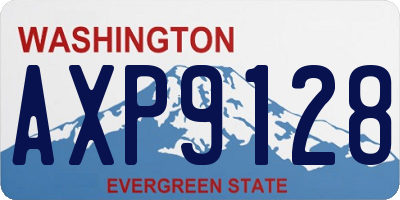 WA license plate AXP9128