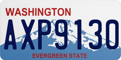WA license plate AXP9130