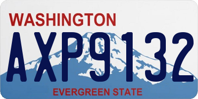 WA license plate AXP9132