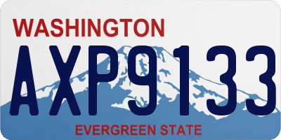 WA license plate AXP9133