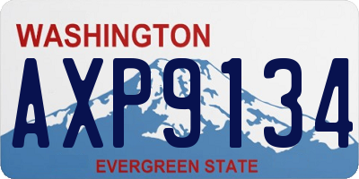 WA license plate AXP9134