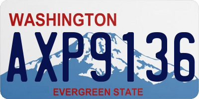 WA license plate AXP9136
