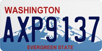 WA license plate AXP9137