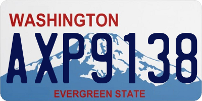 WA license plate AXP9138