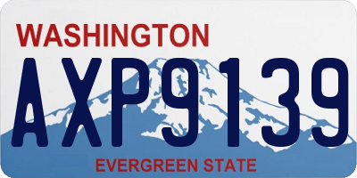 WA license plate AXP9139