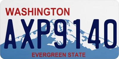 WA license plate AXP9140