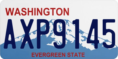 WA license plate AXP9145