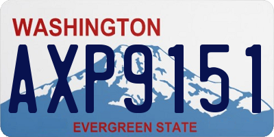 WA license plate AXP9151
