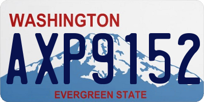 WA license plate AXP9152